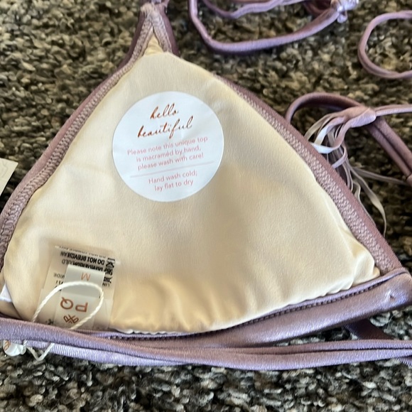 PQ Isla Triangle bikini top size M, L and D NWT in Violet - Picture 6 of 6